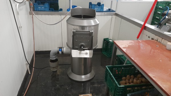 Aardappelschrapmachine Duurland 25 kg met linkse uitvoer