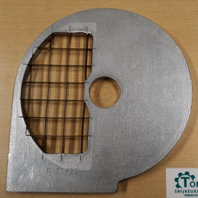 Mes voor het maken van blokjes van 20 mm - Tolkamp snijkeukentechniek