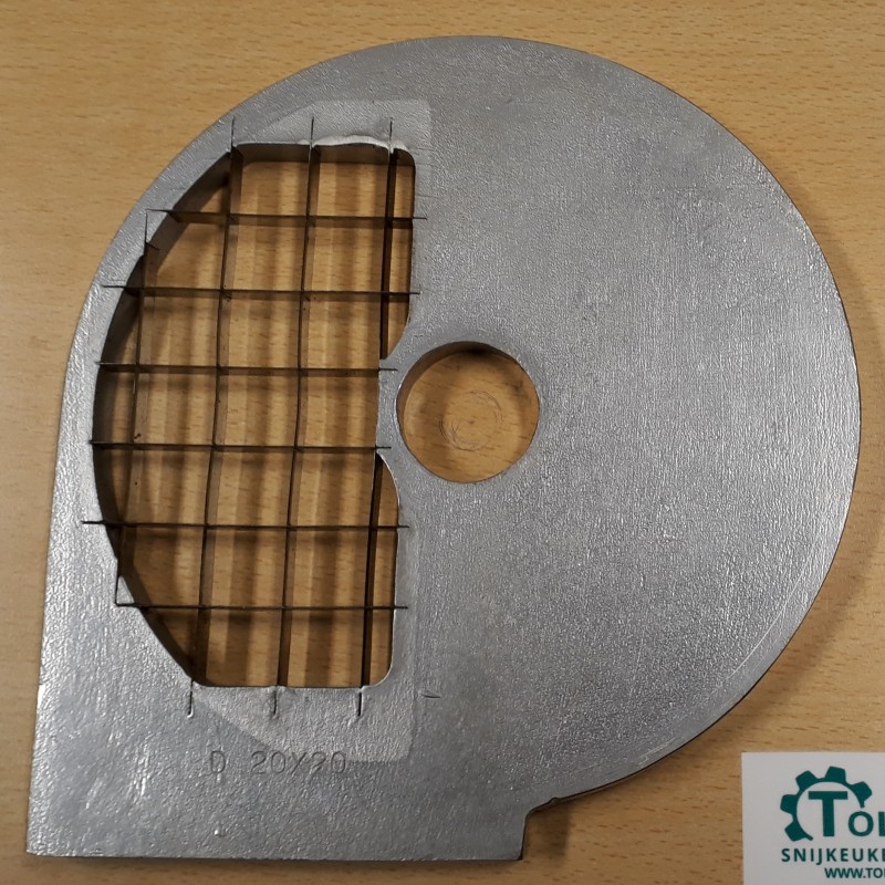 Mes voor het maken van blokjes van 20 mm - Tolkamp snijkeukentechniek