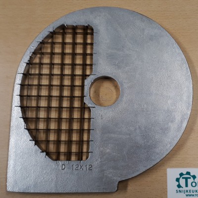 Mes voor het snijden van blokjes van 12 mm - Tolkamp snijkeukentechniek